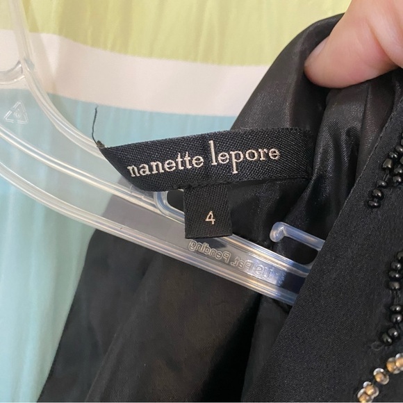 Nanette Lepore Silk Beaded Dress Damaged Sz 4 - Picture 2 of 12